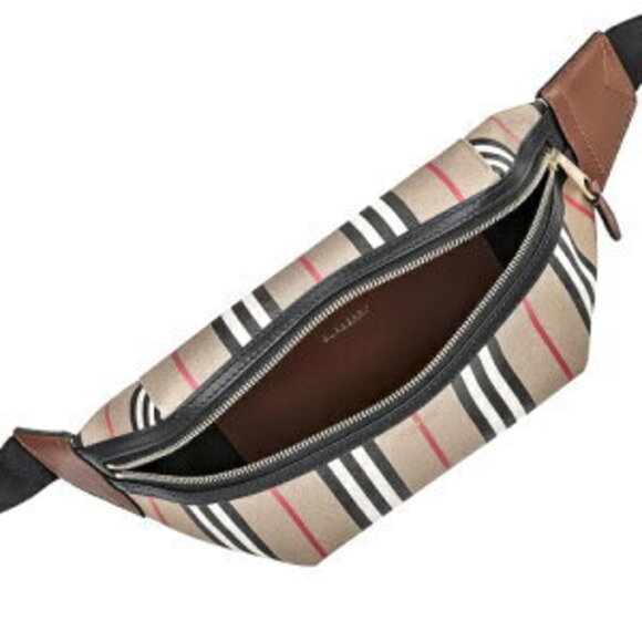 Burberry Check Beige Tan Body Belt Crossbody Bag ARCHIVE - Picture 2 of 3